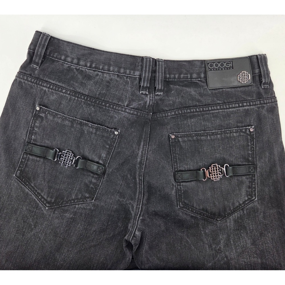 Coogi Australia Jeans Mens 40x34 Black Denim Baggy Hip‎ Hop Streetwear Baggy Y2K